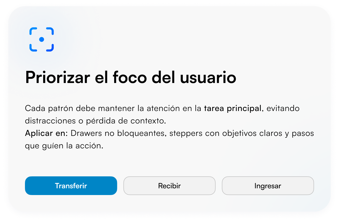 Infocorp - Priorizar el foco del usuario