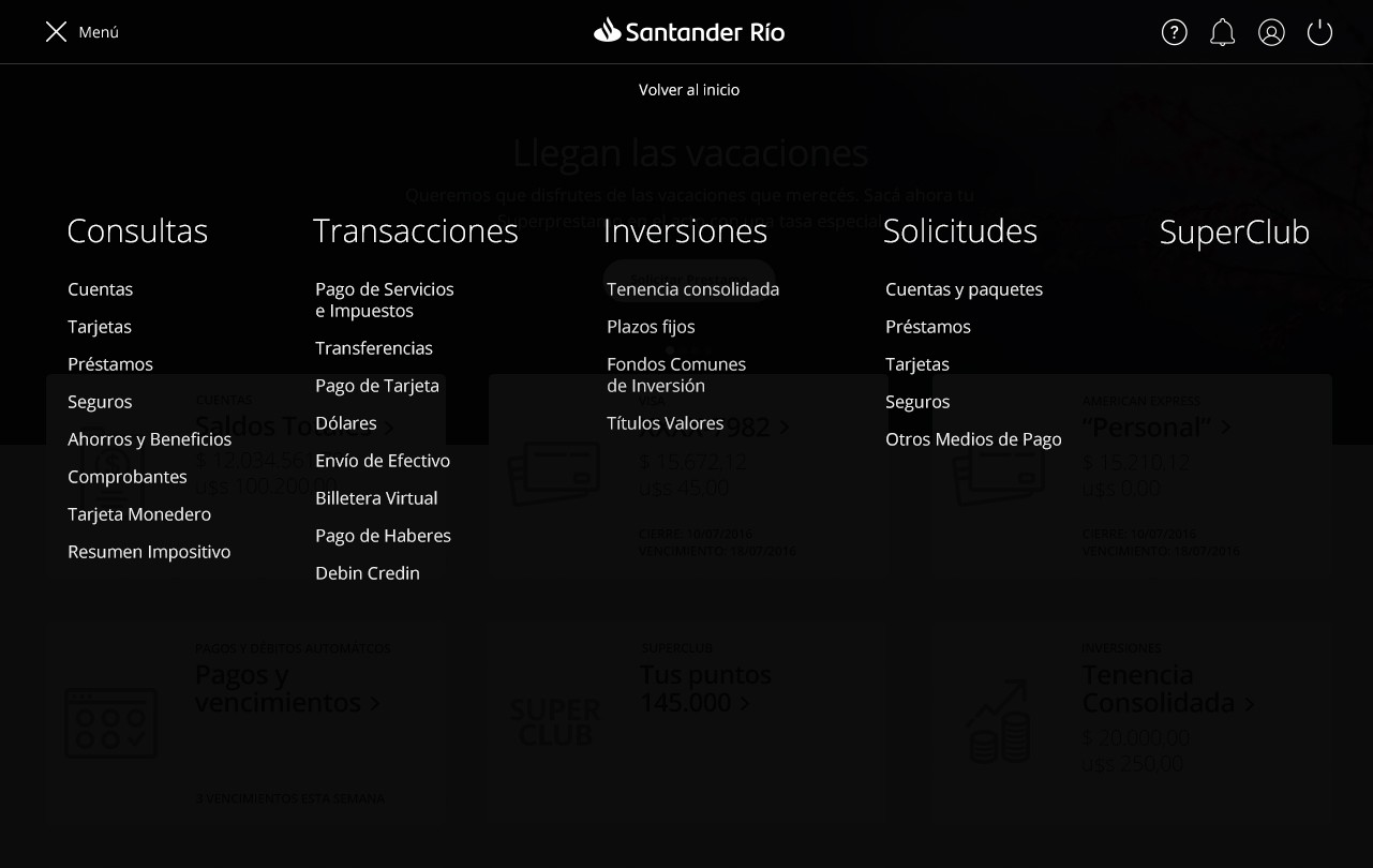 Santander Río Online Banking