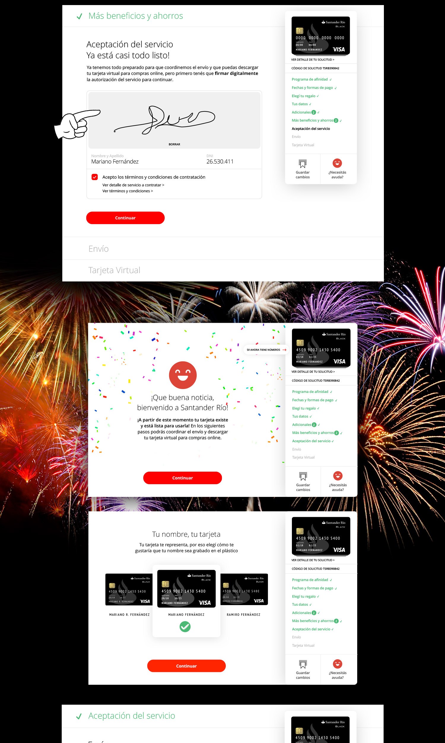 Santander Design Thinking Tarjetas