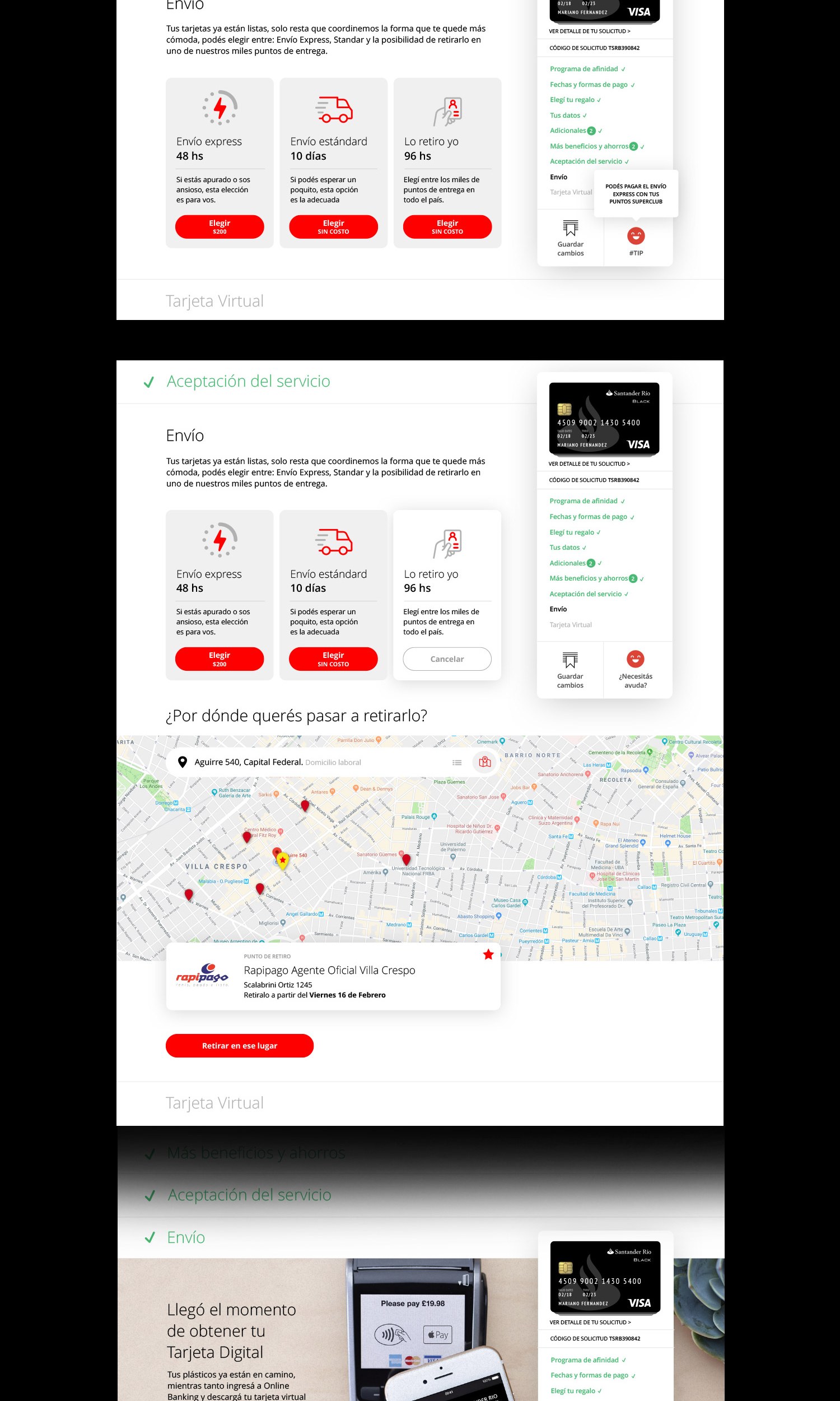 Santander Design Thinking Tarjetas